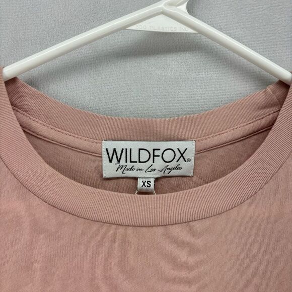 NWT Wildfox Women’s XS Pink Blush Bride Tribe Short Sleeve Crew Neck Tee - Picture 7 of 9